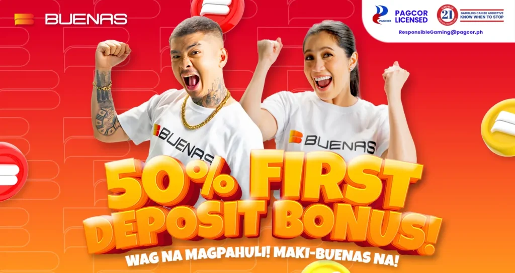 buenas 50percent first deposit bonus